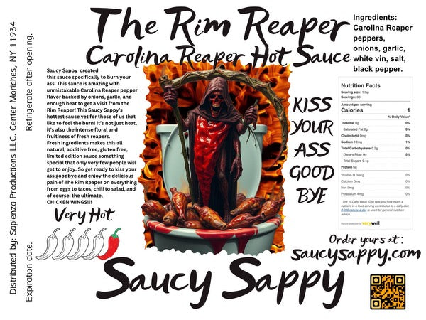 The Rim Reaper Carolina Reaper Pepper Hot Sauce